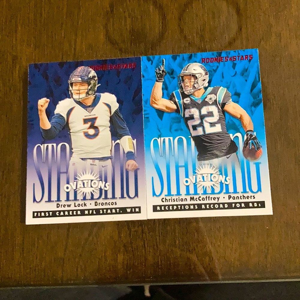 Drew lock and CMCStanding ovations  football cards